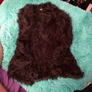 Black  fluffy cover up